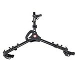 Universal Tripod Dolly, Heavy-Duty Portable Video Camera Tripod Dolly, Foldable Tripod Dolly 3 Wheels Stand Pulley Base for Light stand ＆ Tripods