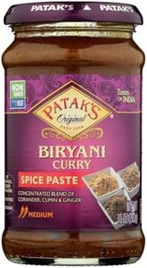 Patak's Original Biryani Curry Paste Concentrated Medium 10 oz(Pack of 2)