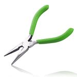 LEONTOOL Jewelry Beading Making Tool Mini Side Flush Cutters Small Needle Plier Micro Lineman's Plier Long Nose Pliers Bent Nose Pliers Flat Nose Pliers (Long Nose Pliers Thin)