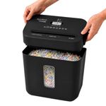 STöK (ST-25CC) 8-Sheet Cross-Cut Paper Shredder for Home & Office, P-4 High Security Level, Quiet Credit Card Shredder with Jam Proof System, 15 Liter Bin Capacity (One Year Warranty)