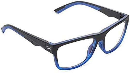 HyperX Spectre Mission - Gaming Eyewear, Blue Light Blocking, UV Protection, Crystal Clear Lenses, TR-90 Frame, Microfiber Pouch, Square Eyewear Frame - Blue