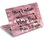 DINKY Laptop Skin Sticker Decal, 12" 13" 13.3" 14" 15" 15.4" 15.6 inch Laptop Universal Reusable Vinyl Skin Stickers Cover Art Decal Notebook PC Personalized Protector (Pink Letters)