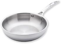 USA Pan Cookware 5-Ply Stainless Steel 8 Inch Sauté Skillet, Oven and Dishwasher Safe, Made in The USA,Silver