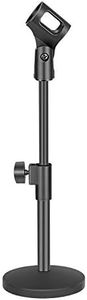 Neewer Stable Desktop Mic Stand with Black Iron Base, Mic Clip and 5/8" Male to 3/8" Female Screw for Blue Yeti Snowball Spark & Other Microphone