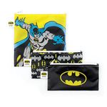 Bumkins 3 Piece DC Comics Reusable Snack Bag, Batman