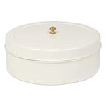 Elan Stainless Steel Casserole Roti Box Chapatti Hotpot & Hot Case - 1500ml | Off-White Design | Food Grade | Ideal for Serving and Storage | Easy to Carry and Store | Perfect for Chapatti, Roti