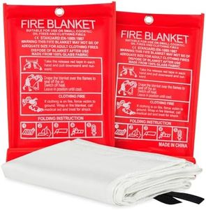 YESDEX Emergency Fire Blanket for Home & Kitchen – 1.2M x 1.2M Fiberglass Fire Suppression Blanket, Fireproof Flame Retardant Safety Blankets for Camping, Grill, School, Car, Office, Warehouse, 2 pack