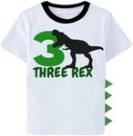 Luke and Lulu 3rd Birthday Shirt Boy - Three Rex 3 Year Old Birthday Shirt - Third Birthday Outfit - Dinosaur Shirt for Boys - Size 3T-4T