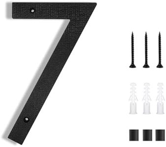 8 Inch House Numbers for Outside Modern | Large Floating Black House Numbers | Address Numbers/Door Garage Gate |911 Visibility Signage (7)