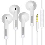 2PACK 3.5mm Earbuds Wired Headphones Noise Isolating Earphones Volume Control & Built-in Microphone Compatible with iPhone/Samsung/Android/MP3/MP4