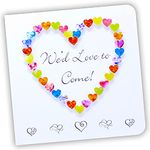 Wedding RSVP Reply Card - 'We'd Love to Come' Invitation Acceptance Response with Envelope - Single