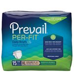 Prevailper-Fit Maximum Plus Absorbency Incontinence Briefs Extra Large 15Count Breathable Rapid Absorption Discreet Comfort Fit Adult Diapers