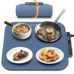 iTRUSOU Electric Warming Tray for Food - Chafing Dishes & Food Warmers, Portable Heating Pad for Food, Foldable Food Warming Mat, Food Tray for Table, 3 Temperature Settings Warmer Plate for Parties