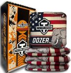 Titan Bags Dozer Cornhole Bags - 6" x 6" ACL PRO Approved Cornhole Bean Bags for Tournaments - Versatile & Durable Professional Cornhole Bags Ideal for Indoor/Outdoor Toss Games - America (Set of 4)