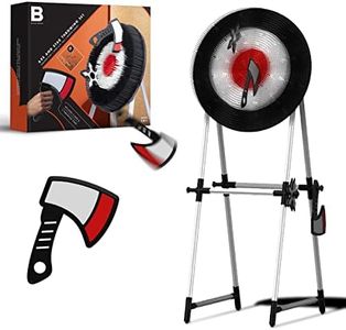 The Black Series Axe Throwing Target Set, Includes 3 Throwing Axes & Bristle Target, Blunted Edges & Lightweight Plastic, Safe for Indoor & Outdoor Use, Fun Adults & Kids Activity