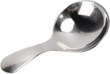 QANYEGN Stainless Steel Short Handle Spoon, Silver Short Handle Spoons, Handle Small Round Spoon for Ice Cream, Jam, Coffee, Sugar, Salt