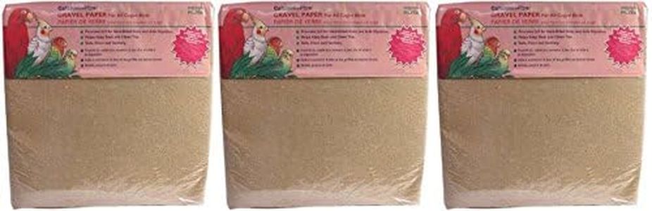 Penn Plax (3 Pack) Gravel Paper for Bird Cages, 11" x 17" (7 Sheets Per Pack / 21 Sheets Total)