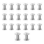 JJWNMLL 20 Sets Chicago Screw Posts, Rivet Chicago Binding Screws, Metal Rivet Replacement Repair for Bags, Collar, Harness, Luggage, Purse, Dog Lead, Backpack, Belt