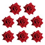 Topbuti 8 Pcs Rose Hair Clip Flower Hairpin Rose Brooch Floral Clips, 2.75" Rose Flowers Mexican Hair Flowers Pin up Headpieces for Woman Girl Halloween Wedding Party Valentine Mother's Day Gift (Red)