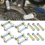 RYANSTAR RACING Heavy Duty Shackle Upgrade Kit Compatible with CRE3000 Stock and Equaflex Trailer Shackle kit 3.125" Shackles Tandem Axle Replaces UO12-021 Silver