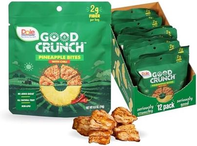 Dole Good Crunch Pineapple with Chili Dried Fruit Bites, Gluten Free & Vegan Snack, 0.5oz Bags (Pack of 12)