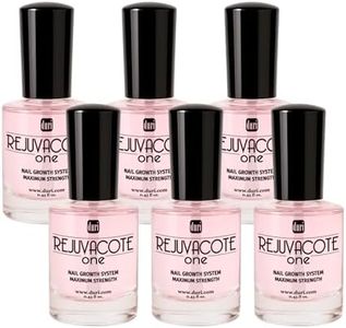 duri Rejuvacote 1 Original Maximum Strength Nail Growth System Base, Top Coat - Nails Hardening, Repair, Chipping, Strengthen, Breaking and Brittle Treatment (Pack of 6)