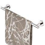 HITSLAM Chrome 19.8 Inch Towel Bar for Bathroom, SUS304 Stainless Steel Bathroom Towel Rack Wall Mounted, Modern Home Decor Bath Towel Holder with Hardware Accessories