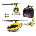 Ssccgym 150 EC Remote Control Helicopter Heli European EC-135 Model 1/68 Scale 6-axis Gyro Height Hold Hover Double Battery RTF (1 Battery)