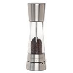 Cole & Mason H59401G Derwent Pepper Mill, Gourmet Precision+, Stainless Steel/Acrylic, 190 mm, Single, Includes 1 x Pepper Grinder