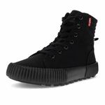 Levi's Womens Olivia CVS Canvas Hightop Fashion Sneaker Shoe, Black Monochrome, 5 UK