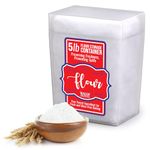 Stay Fresh Clear Flour Storage Container - Plastic Flour Canister for Kitchen Pantry, Baking Needs - Holds 5LB Bag of Flour - Large Form - Fitting Food Keeper Bin - Flour Holder