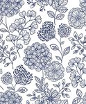 Scott Living Ada Blue Floral Wallpa