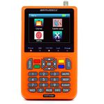 V9 Digital Satellite Signal Finder Meter Built in Li-ion Battery, 3.5 Inch LCD Display Full HD 16-bit OSD 64Mb 1Gb DDR3 Satellite Television (Orange)