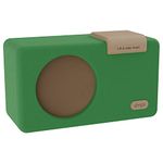 SMPL Music Player with Lifter for Seniors - Audiobooks + MP3 Player Sound, Durable Wooden Enclosure, Retro Look, 4GB USB with 40 Nostalgic Hits - Live Support (Green)