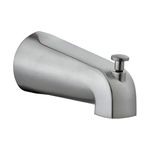 Design House 522920 Slip on Tub Diverter Spout, Satin Nickel, 5 inches