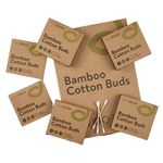 EcoSlurps 600 Bamboo Cotton Buds - British Brand That Plants Trees Every Day - Eco Friendly Cotton swabs, Bud and Qtips (6x100 Cotton Buds)