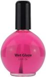 Pro Nail Wet Glaze - Clear Quick Top Coat Dry Nail Polish Professional salon size. 2.5 Oz