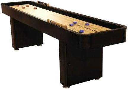 Fairview Game Rooms 9' Shuffleboard Table with Hidden Storage Cabinet - Mahogany