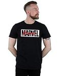 Marvel Men's Red Font Logo T-Shirt 