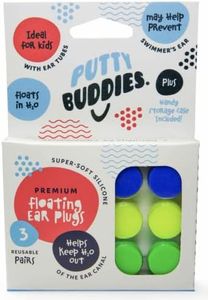 PUTTY BUDDIES Floating Earplugs 3-Pair Pack – Soft Silicone Ear Plugs for Swimming & Bathing – Invented by Physician – Block Water– Premium Swim Earplugs – Doctor Recommended – Ear Tubes