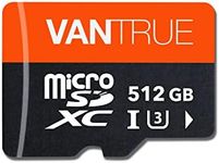 Vantrue 512GB U3 V30 Class 10 MicroSDXC UHS-I 4K UHD Video Monitoring Memory Card with Adapter for Dash Cams, Smartphone,Tablet, Action Camera, Other Surveillance & Security Cams