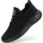 BUBUDENG Men's Trainers Fashion Sneakers Walking Casual Running Shoes Gym Sport Tennis Shoes Black,11 UK(Label Size: 46)