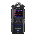 Zoom H4essential Handy Recorder (2024 Essential Series), 4-track 32-bit, audio control guide, enhanced X/Y microphones, 2 XLR/TRS inputs, record live music, podcast, film sound, content, black