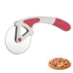 Velanto® Premium Kitchen Pizza Cutter, Easy to Clean Pizza Slicer, Stainless Steel Blade with Ergonomic Handle for Effortless Slicing - Pink(Pack of 1)