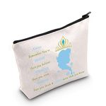 LEVLO Elsa Princess Cosmetic Make Up Bag Frozen Movie Fans Gift You Are Braver Stronger Smarter Than You Think Crown Zipper Pouch Bag For Women Girls, Elsa Bag