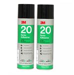 3M Multipurpose Spray Adhesive, Quick Drying, High Strength, Heat & Moisture Resistant, Easy to Use, Variable Width Spray Pattern, Bonds Wood, Laminates, Plastic, Metal & More (390g Each, Pack 2)