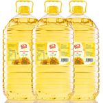 KCS Sunflower Oil, 5L (Pack of 3) | Heart-Healthy Cooking Oil | Source of Vitamin E for Cooking & Frying | Cold-Pressed, Light & Neutral Taste | High Smoke Point