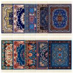 Preboun 10 Pcs Rug Table Coasters Oriental Design Table Drink Holders, Fabric Carpet Drink Mats Fabric Elegant Carpets Vintage Coasters for Home Office Coffee Table Desk Bar Kitchen Dining (Classic)