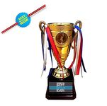 TheYaYaCafe Rakhi Gifts for Brother, Worlds Best Bro Ever Golden Award Champions Trophy - Birthday Bhaidooj