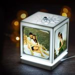 Zoci Voci Anniversary Gift - Nostalgia Flora - Rotating Photo Lamp (White.) - Led